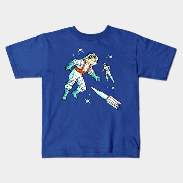 Space Boy Kids T-Shirt by Wright Art